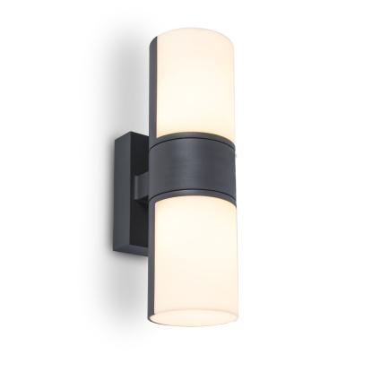 LUTEC CYRA udendørs LED væglampe, L24,5 cm, IP54, mørk grå