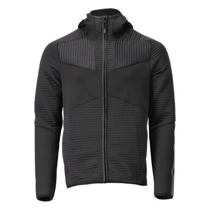MASCOT CUSTOMIZED fleece hættetrøje med lynlås, sort