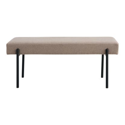 Bænk, stone med sorte ben, 100x36x42,5 cm