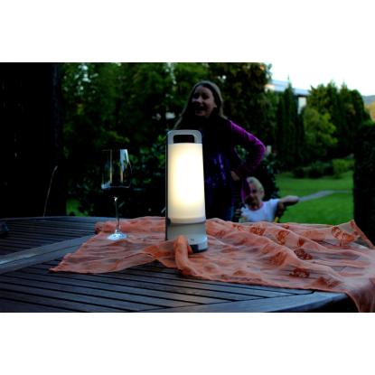 LUTEC DRAGONFLY LED bordlampe med solceller, dæmpbar, H28,1 cm, IP54, hvid