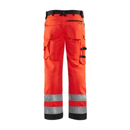 Blåkläder 1566 high vis buks, hi-vis rød/sort