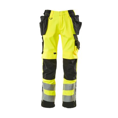 MASCOT SAFE SUPREME Wigan arbejdsbukser med hængelommer, hi-vis gul/sort