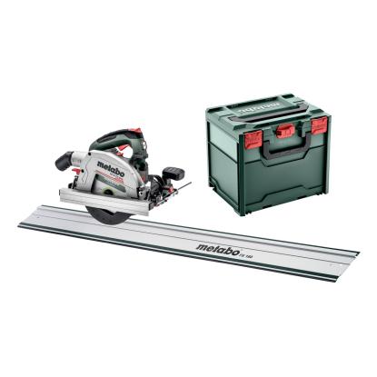 Metabo KS 18 LTX 66 BK SET håndrundsav med styreskinne, 18V, uden batteri og lader