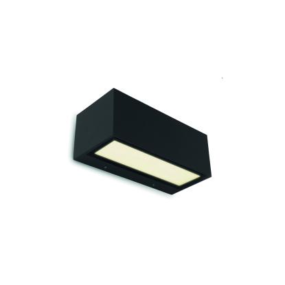 LUTEC GEMINI udendørs LED væglampe, up/down, H10,3 cm, IP54, 3000K, sort