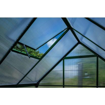 Halls Icon 6 drivhus 4,9 m², grøn, 4 mm poly