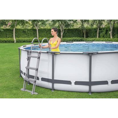 Bestway Steel Pro Max pool sæt med filterpumpe, grå, Ø457 x 122 cm