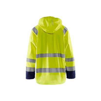 Blåkläder 4323 high vis regnjakke level 1, hi-vis gul/marineblå