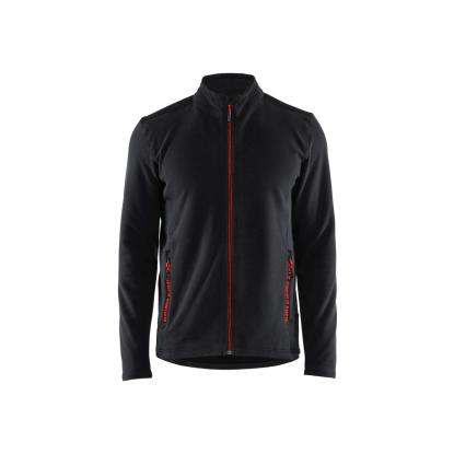 Blåkläder 4765 microfleece jakke, sort/rød