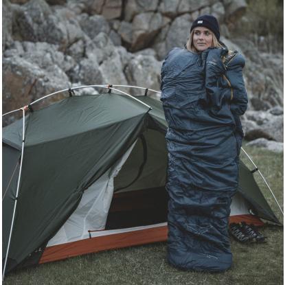 easy camp Falcon II Mummy sovepose, -1°C, blå, 80 x 255 cm
