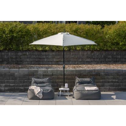 Venture Design Leeds parasol, sort/hvid, Ø300 cm