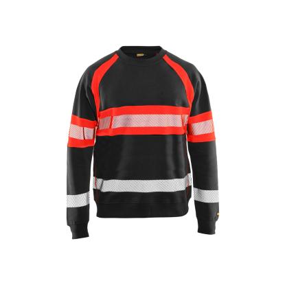 Blåkläder 3359 high vis sweatshirt, sort/hi-vis rød