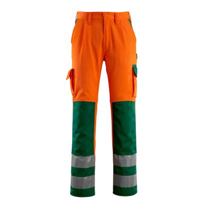 MASCOT SAFE COMPETE Olinda arbejdsbukser med knælommer, hi-vis orange/grøn