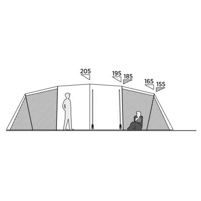 easy camp Leka Twin 8 tunneltelt til 8 personer, grøn