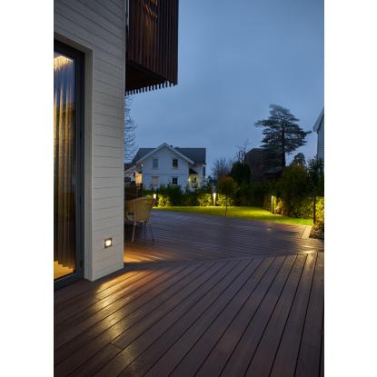 Norlys Namsos LED mini indbygget væglampe, IP65, aluminium