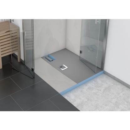 wedi Fundo Plano gulvelement, komplet med centralt afløb, 65 x 900 x 900 mm