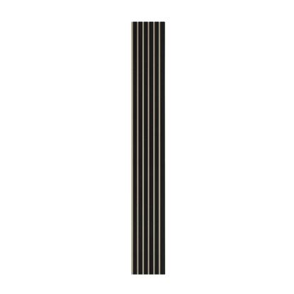 I-Wood Medio+ Original akustikpanel, sortmalet, beige filt og sort kerne, egefiner, 17 x 300 mm