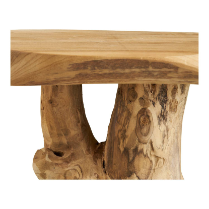 Palena hjørnebord, teak, Ø40 cm
