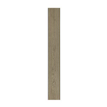 I-Wood Basic Original akustikpanel, mørkebrun olieret, grå filt og sort kerne, egefiner, 17 x 300 mm 
