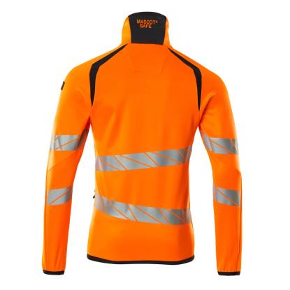 MASCOT ACCELERATE SAFE fleecetrøje med lynlås, hi-vis orange/mørk marine