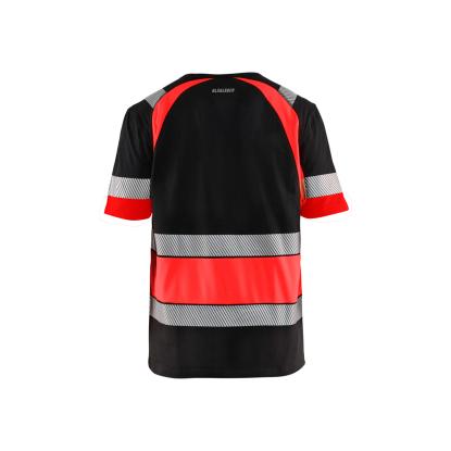 Blåkläder 3421 high vis t-shirt, sort/hi-vis rød