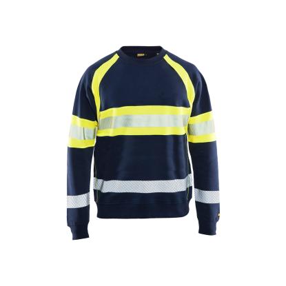 Blåkläder 3359 high vis sweatshirt, marineblå/hi-vis gul