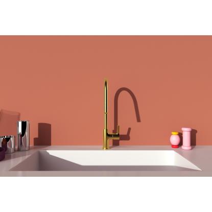 Ideal Standard GUSTO køkkenarmatur, C-tud, brushed gold