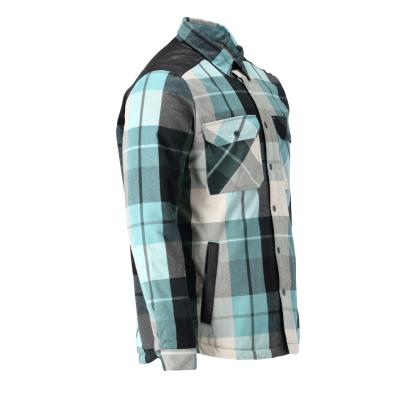 MASCOT CUSTOMIZED flannel skjorte med fiberpelsfor, skovgrøn ternet