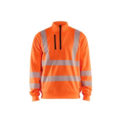 Blåkläder 3564 high vis sweatshirt half zip, hi-vis orange