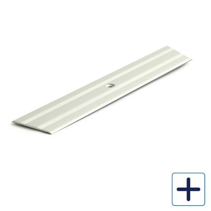 Habo A08 tæppeliste med skruehuller, aluminium