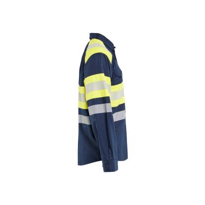 Blåkläder 3229 multinorm skjorte inherent, marineblå/hi-vis gul