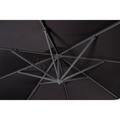 Venture Design Leeds justerbar parasol, sort, Ø350 cm