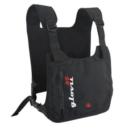 Glovii universalvest med varme, GV1U, kompatibel med enhver 2A powerbank, sort