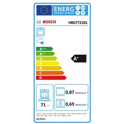 Bosch HBG7721B1 ovn til indbygning, 71 liter