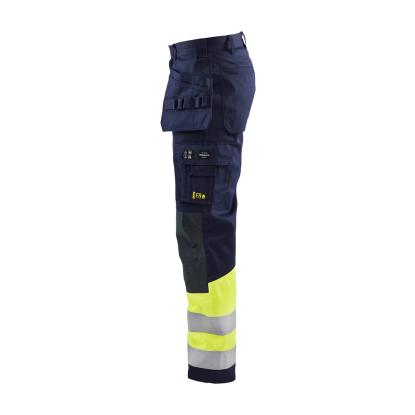 Blåkläder 1479 multinorm håndværker buks, marineblå/hi-vis gul