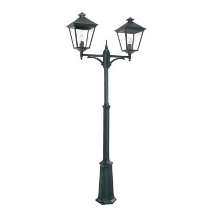 Norlys London Big lygtepæl med 2 lygtehoveder, E27, IP54, sort
