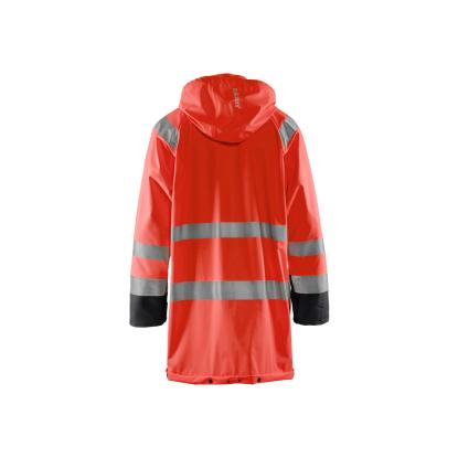 Blåkläder 4324 high vis regnjakke level 1, hi-vis rød/sort