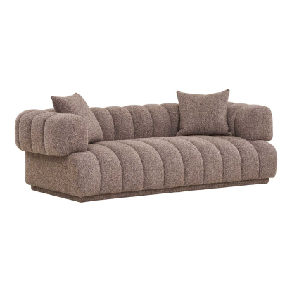 Aurora sofa med tre puder, brun