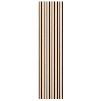 FOG & VENØ Fjordwall akustikpanel, eg, brun MDF, sort filt, 600 x 2400 x 19 mm