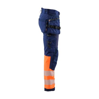 Blåkläder 1821 high vis softshell buks, marineblå/hi-vis orange