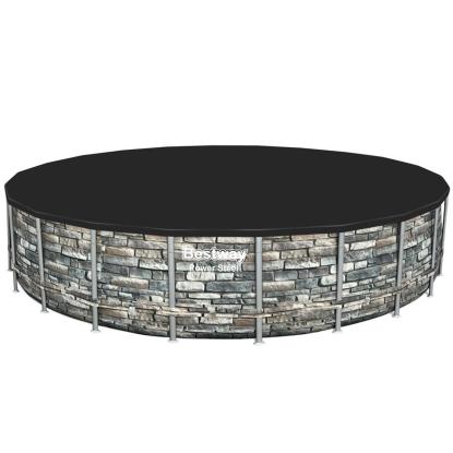 Bestway Power Steel pool sæt med filterpumpe, sten-look, Ø671 x 132 cm