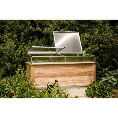 KGT mistbænk-overdel til højbed 210, aluminium, 205 x 91 x 32 cm