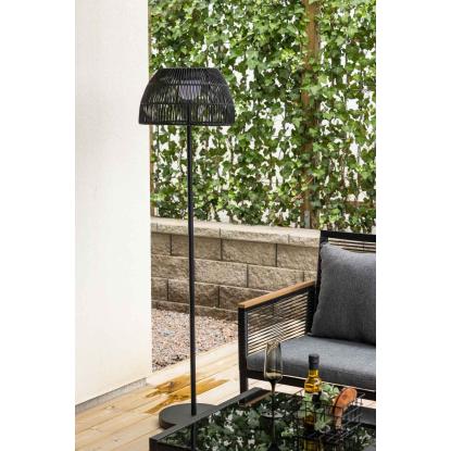 Venture Design Mabis gulvlampe med solceller, plastik, sort, 150 cm