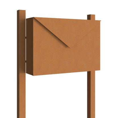 Bravios Letter/Kuvert postkasse med stander, rust