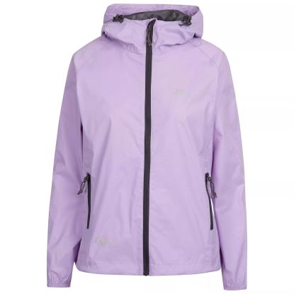 Trespass QIKPAC packaway regnjakke med pose, dame, lilla