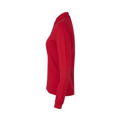 ID 0545 poloshirt med stretch, langærmet, dame, rød