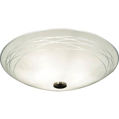 Aneta Gloria plafond, glas, Ø42 cm, hvid