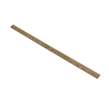 I-Wood afslutningsliste til 3-lamel akustikpanel, mørkebrun olieret, beige filt og lys kerne, egefiner, 16 x 92 mm