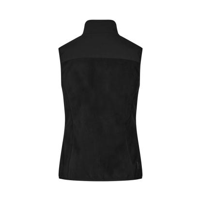ID 0747 Bonded fleecevest, dame, sort