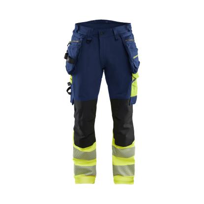 Blåkläder 1125 high vis buks 4-vejs stretch, marineblå/hi-vis gul