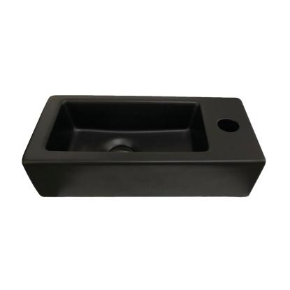 Best Design Farnetta håndvask, højre, 37 x 18 cm, mat sort